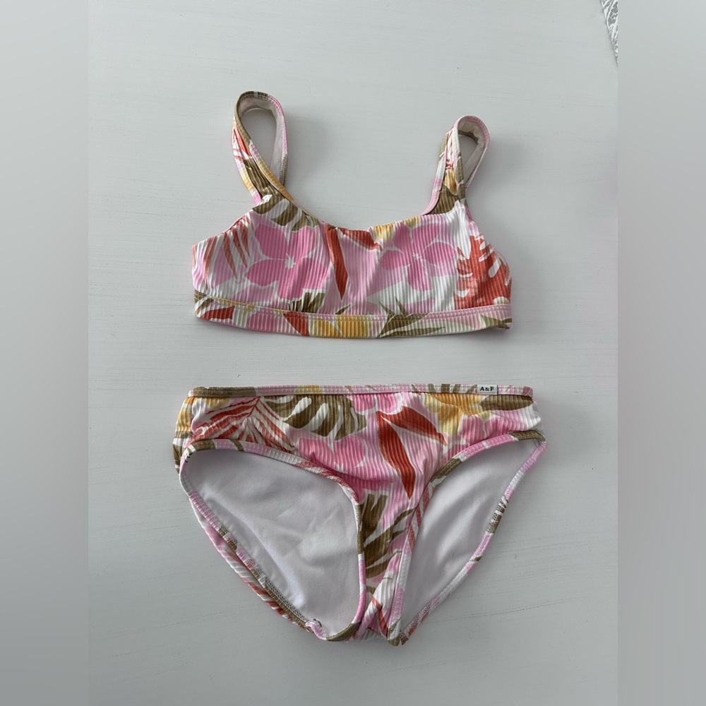 Abercrombie & Fitch Kids Tropical Bikini - Pink and Brown